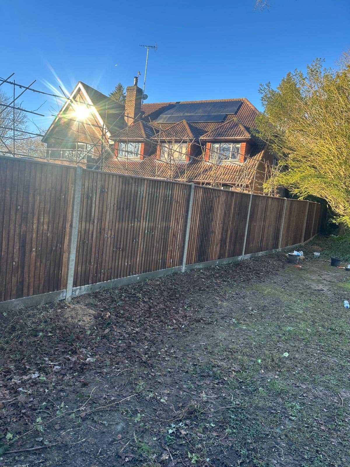 Close-board garden fencing by DRB Contractors